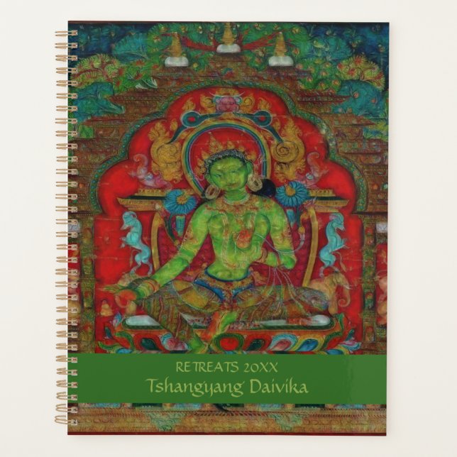 Tibetan Buddhism Green Tara Personalized Planner (Front)
