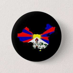 Tibetan China 2 Inch Round Button