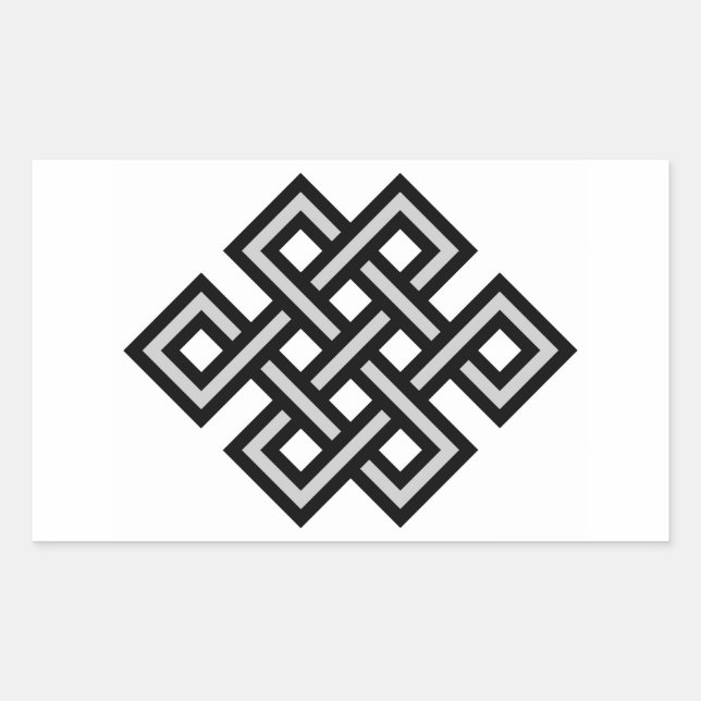 Tibetan eternity knot infinity endless symbol reli sticker (Front)