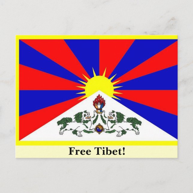 Tibetan Flag - Free Tibet! Postcard (Front)
