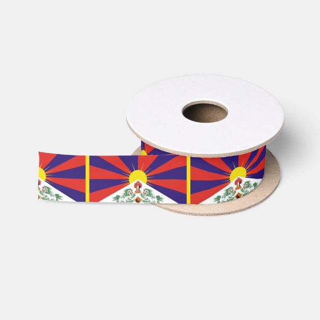 Tibetan Flag Satin Ribbon (Spool)