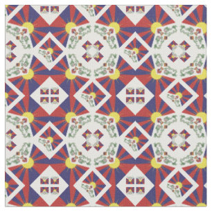 Tibetan Flag & Trendy Tibet Fabric fashion WHT