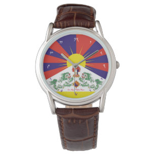Tibetan Flag Watch - Time for Tibet & Snow Lions