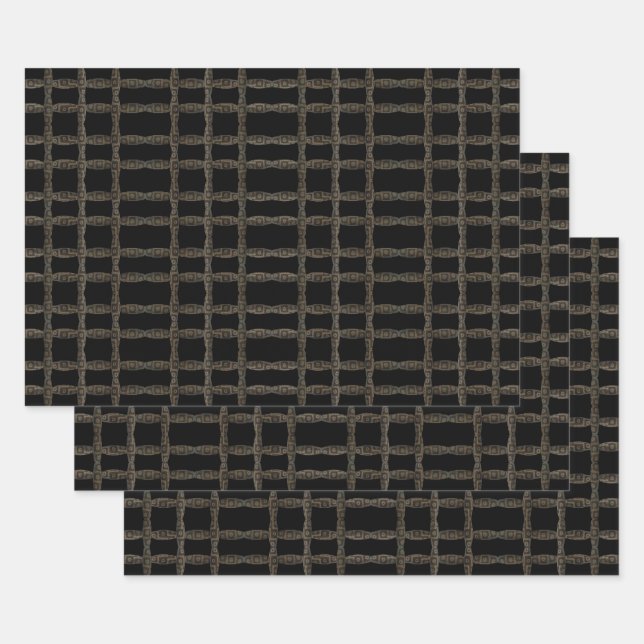 Tibetan Himalayan Many Eyes Etched Prayer Beads  Wrapping Paper Sheet (Set)