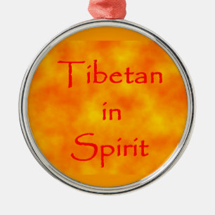 Tibetan in Spirit-prem round ornament