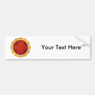 Tibetan Karma Buddhism Eternal Knot Bumper Sticker