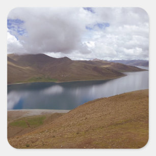Tibetan Lake Square Sticker