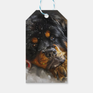 Tibetan Mastiff Dog Christmas Festive Gift Tags