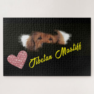 Tibetan Mastiff Eyes Solid Colour 1000 piece Jigsaw Puzzle