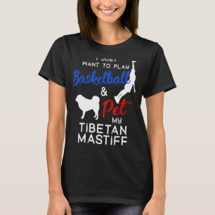 Tibetan Mastiff Funny Basketball Dog Owner Xmas T-Shirt