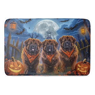 Tibetan Mastiff Halloween Spooky Bath Mat