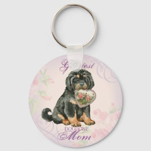 Tibetan Mastiff Heart Mom Keychain