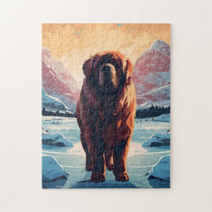 Tibetan Mastiff in the snowy mountains Jigsaw Puzzle