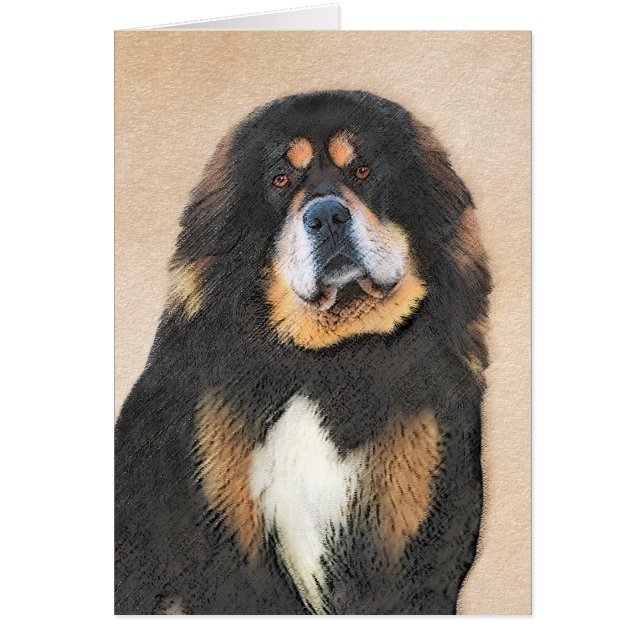 Tibetan Mastiff Painting - Cute Original Dog Art (Front)