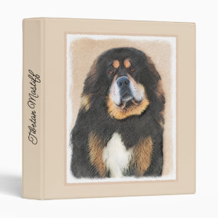 Tibetan Mastiff Painting - Cute Original Dog Art 3 Binder