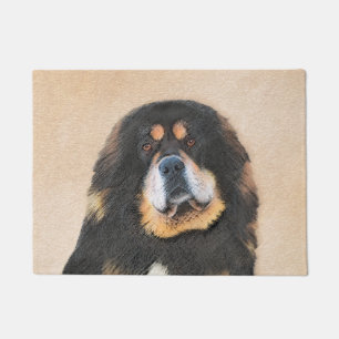 Tibetan Mastiff Painting - Cute Original Dog Art Doormat