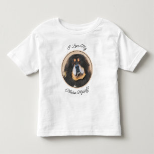 Tibetan Mastiff Painting - Cute Original Dog Art Toddler T-shirt