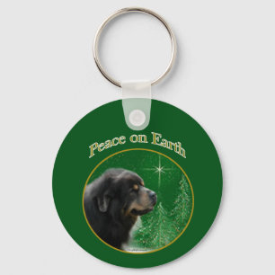 Tibetan Mastiff Peace Keychain