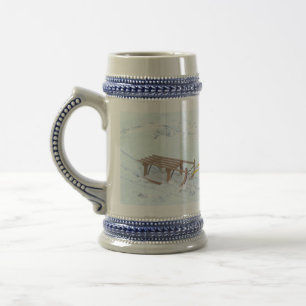 Tibetan Mastiff "Reindeer!" Beer Stein