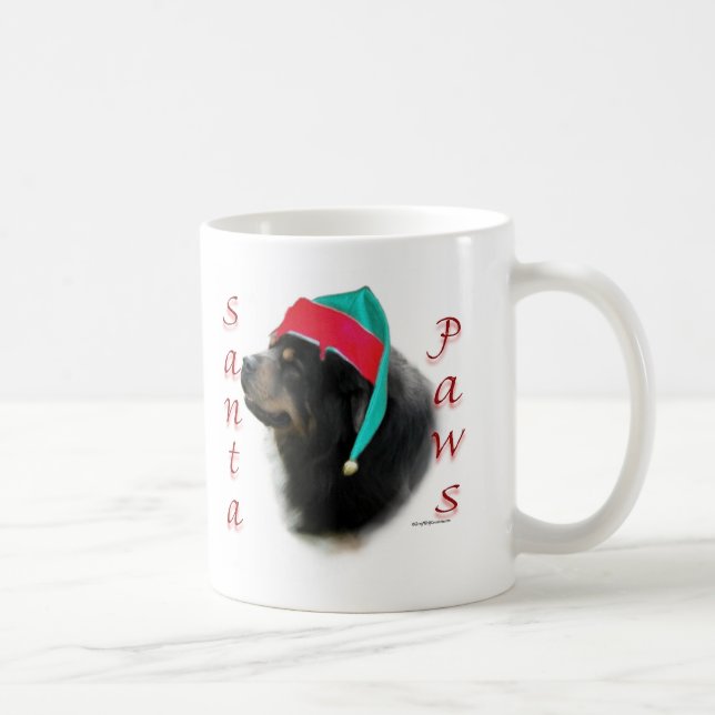 Tibetan Mastiff Santa Paws Coffee Mug (Right)