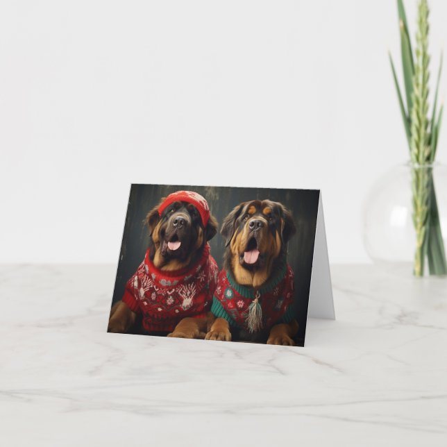 Tibetan Mastiffs Christmas Card (Front)