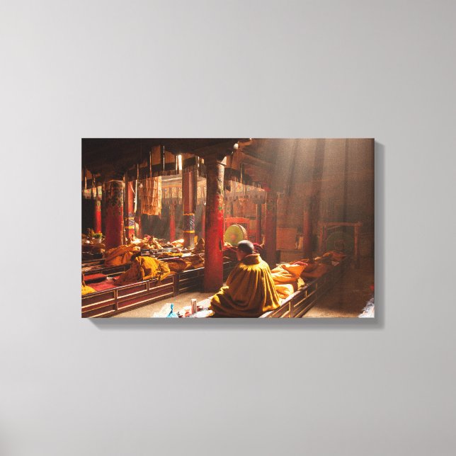 Tibetan Monk Canvas Print (Front)