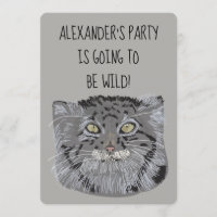 Tibetan Pallas Cat Wild Animals Party Invitation