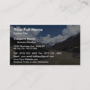 Tibetan prayer wall, Langtang Valley, Himalayas, N Business Card