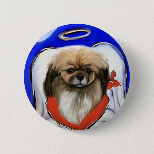 Tibetan Spaniel 2 Inch Round Button (Front)