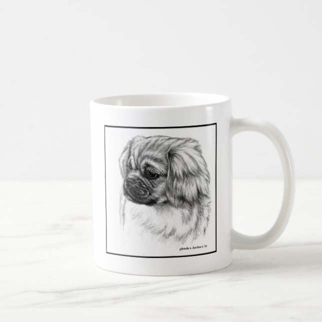 Tibetan Spaniel Art by Glenda S. Harlan Coffee Mug (Right)