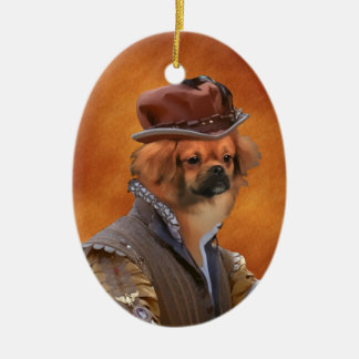 Tibetan Spaniel Baron Ornament
