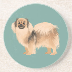 Tibetan Spaniel (Dark Sable Colour) Coaster