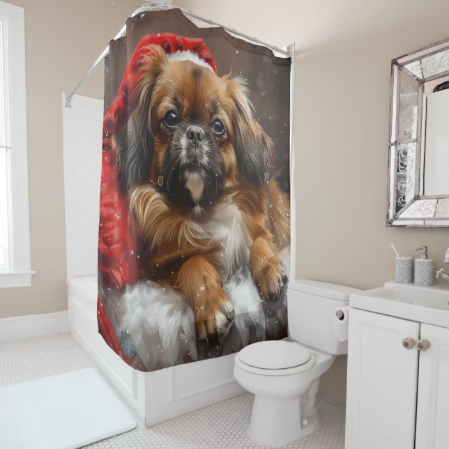 Tibetan Spaniel Dog Christmas Festive (In Situ)
