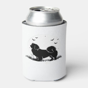 Tibetan Spaniel Dog � Halloween Moon Silhouette Ov Can Cooler