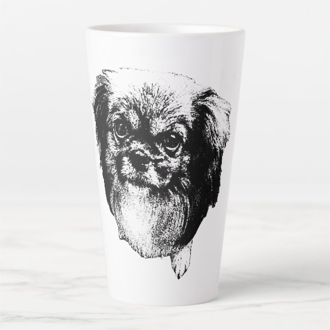 Tibetan Spaniel Dog Mug – Ink Style Portrait (Devant)