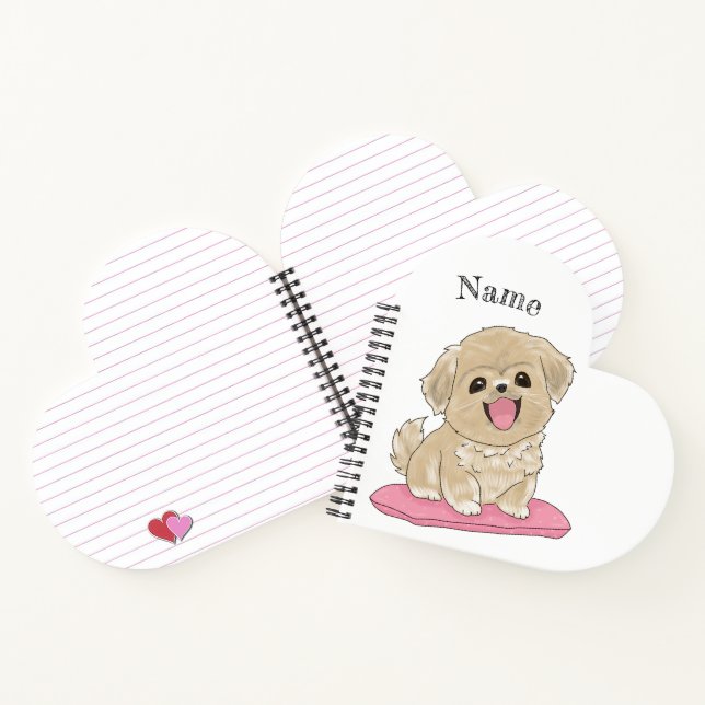 Tibetan Spaniel dog with name  Notebook (Inside)
