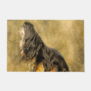 Tibetan Spaniel. Doormat