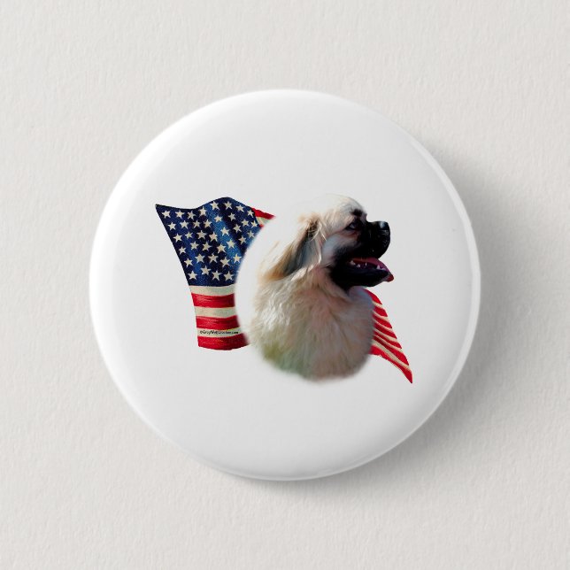 Tibetan Spaniel Flag 2 Inch Round Button (Front)