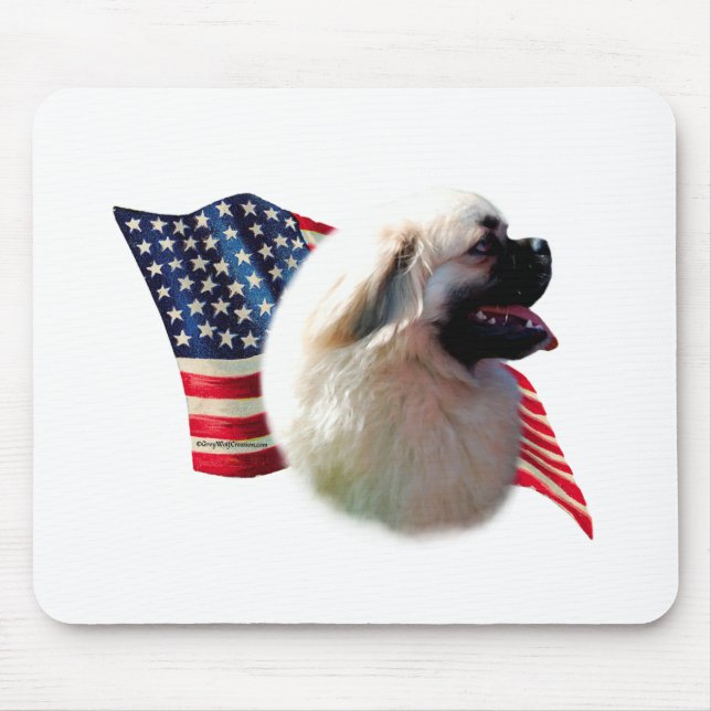 Tibetan Spaniel Flag Mouse Pad (Front)