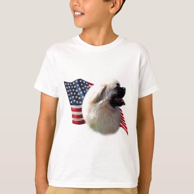 Tibetan Spaniel Flag T-Shirt (Front)