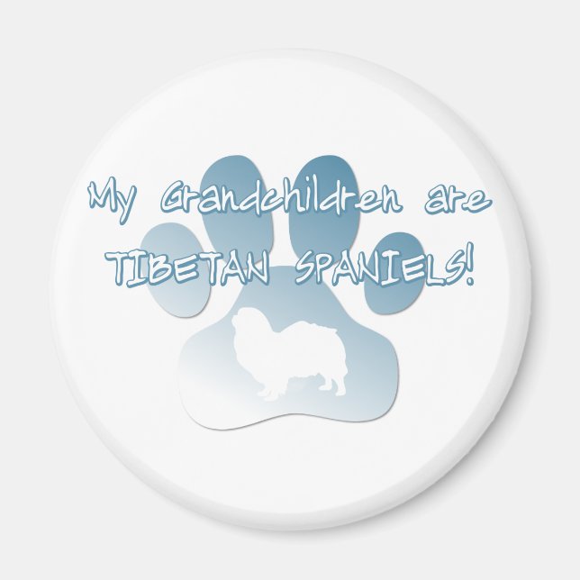 Tibetan Spaniel Grandchildren Magnet (Front)
