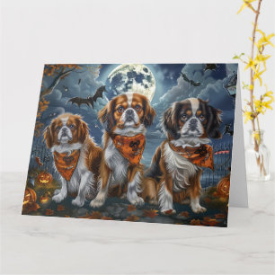 Tibetan Spaniel Halloween Spooky  Card