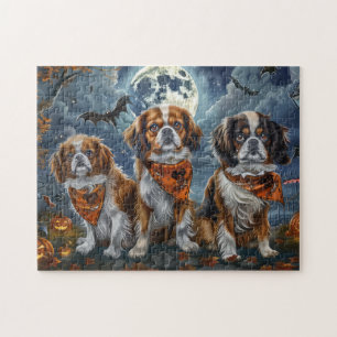 Tibetan Spaniel Halloween Spooky Jigsaw Puzzle