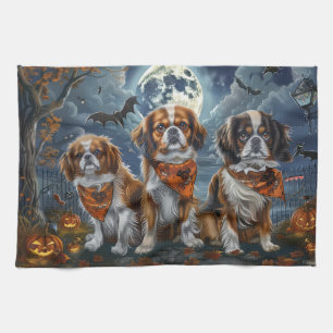 Tibetan Spaniel Halloween Spooky Kitchen Towel