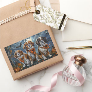 Tibetan Spaniel Halloween Spooky  Sticker