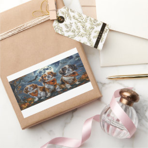 Tibetan Spaniel Halloween Spooky  Sticker