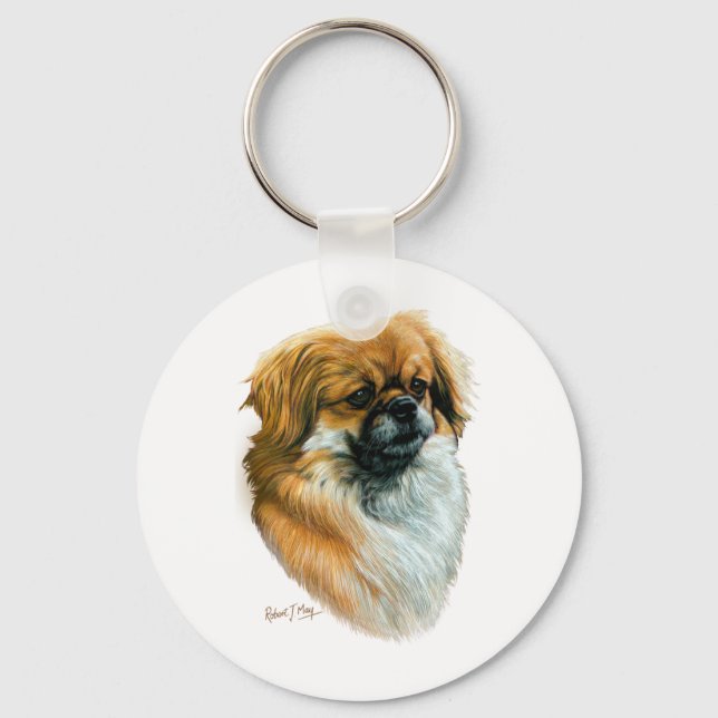 Tibetan Spaniel Keychain (Front)