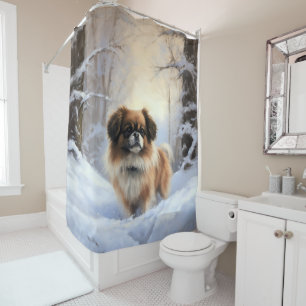 Tibetan Spaniel Let It Snow Christmas