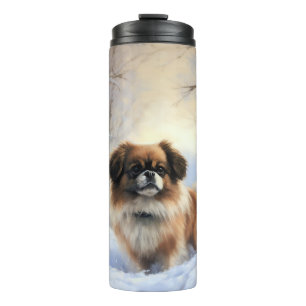 Tibetan Spaniel Let It Snow Christmas  Thermal Tumbler