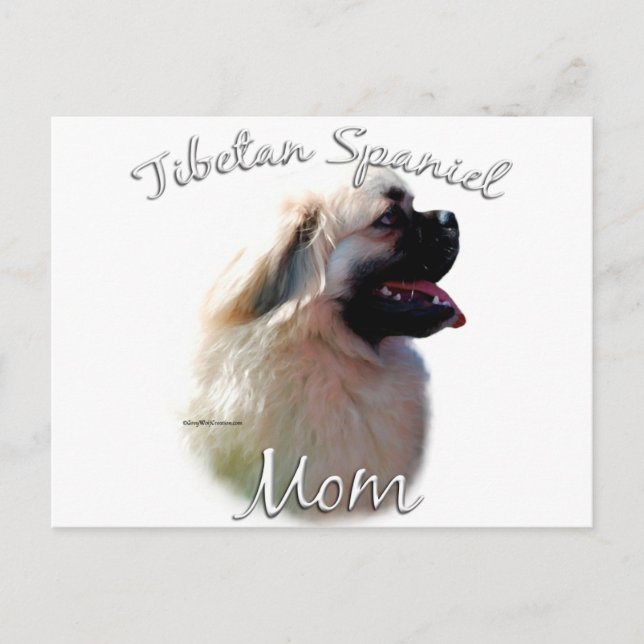 Tibetan Spaniel Mom 2 Postcard (Front)